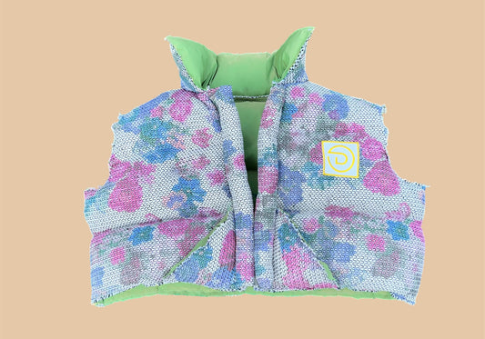 Floral Puffer Vest